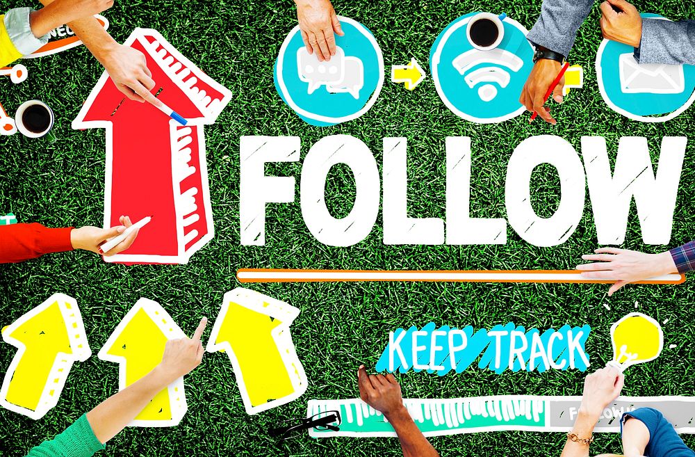 Follow Follower Following Connecting Networking Social Concept