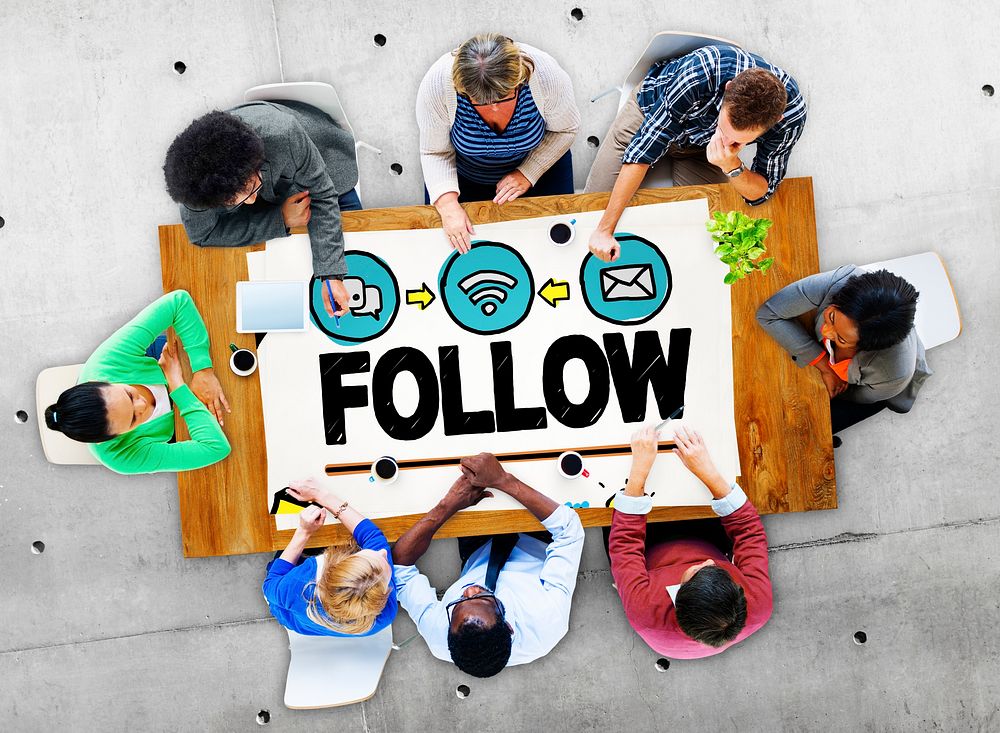 Follow Follower Following Connecting Networking Social Concept