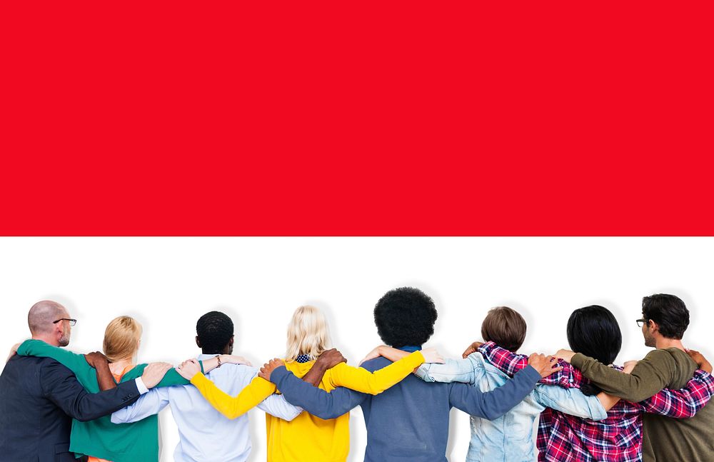 Indonesia Flag Country Nationality Liberty Concept