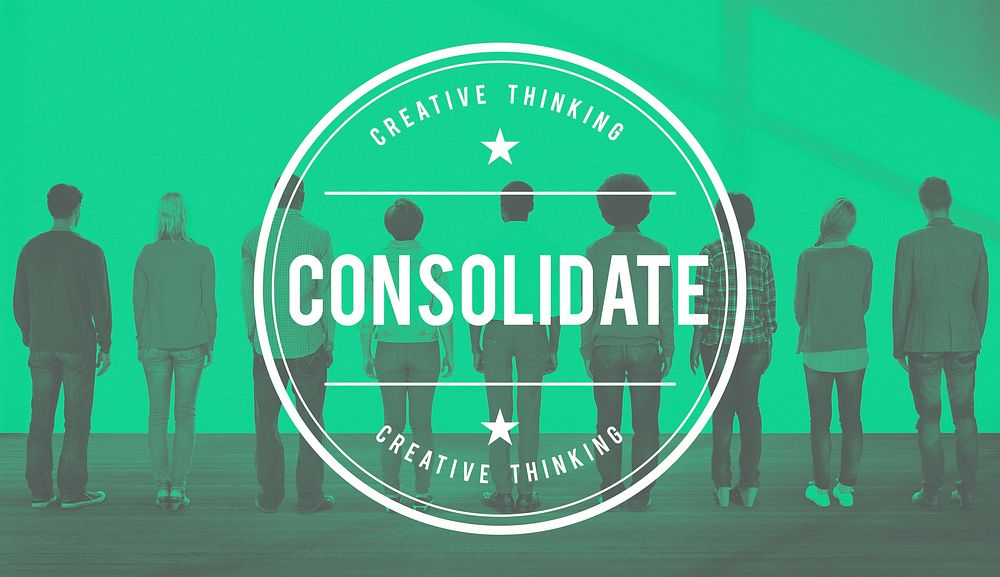 Consolidate Merge Integrate Banking Corporation Concept