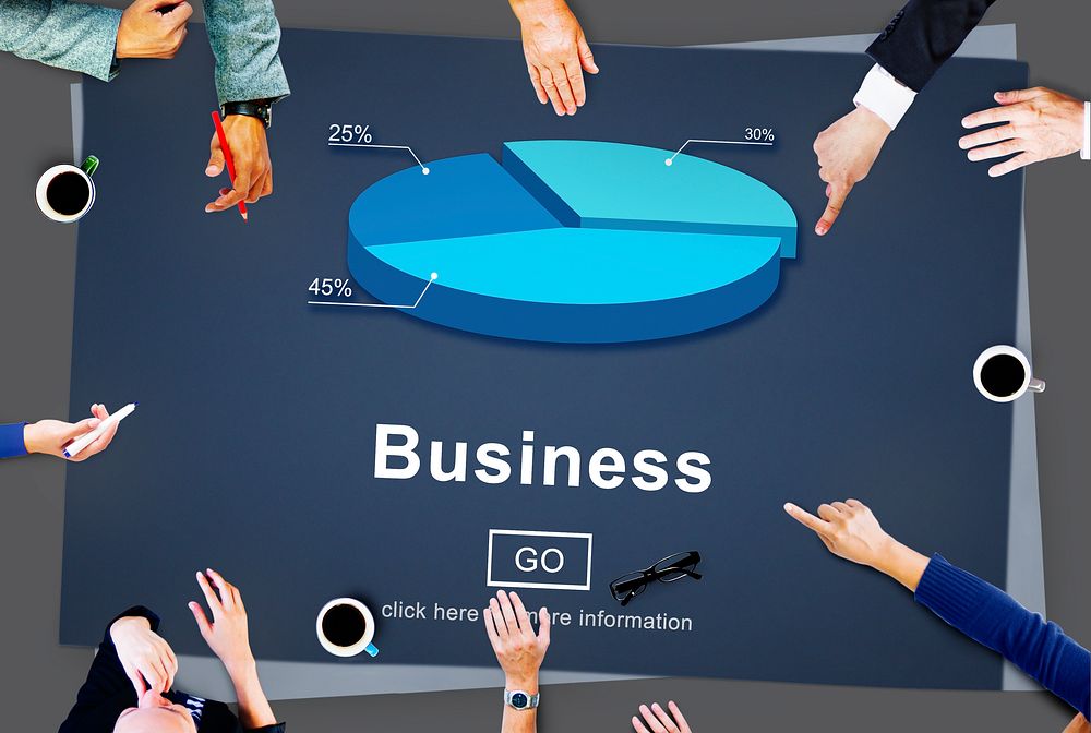 Business Organization Pie Chart Statistics Concept