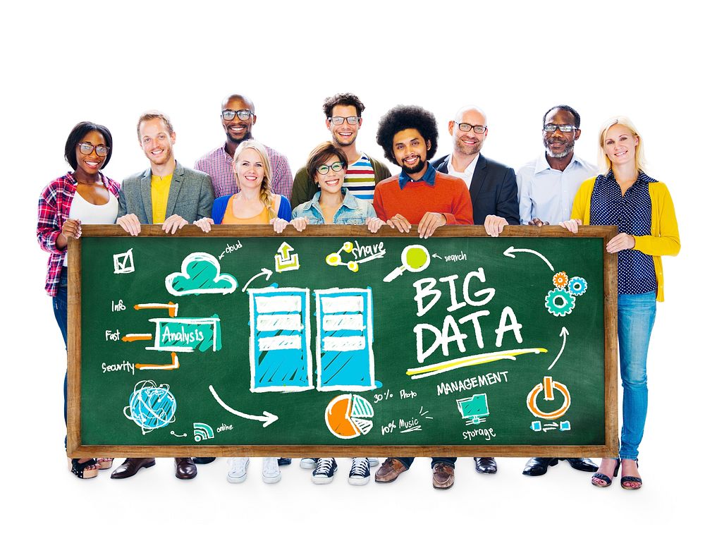 Diversity People Big Data Database Share Teamwork Concept