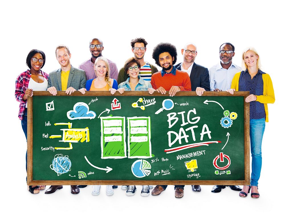 Diversity People Big Data Database Share Teamwork Concept