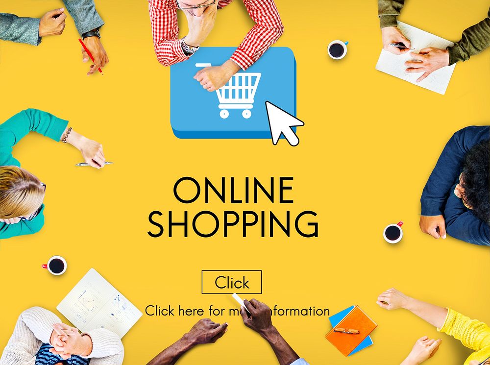 Online Shopping E-business Digital Technology Concept