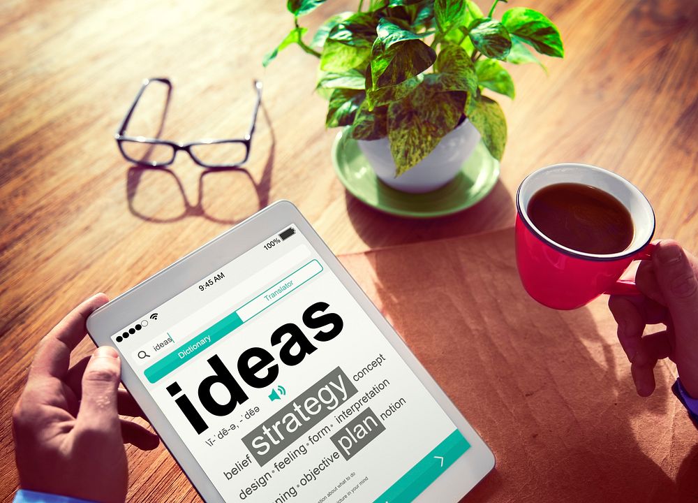 Digital Dictionary Ideas Strategy Plan Concept