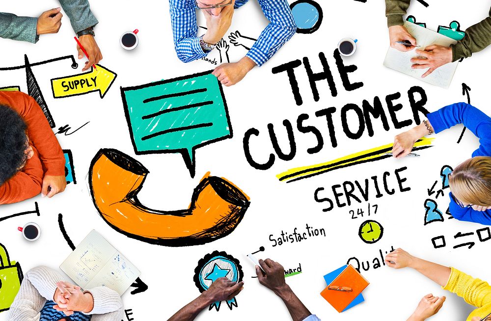 The Customer Service Target Market Support Assistance Concept