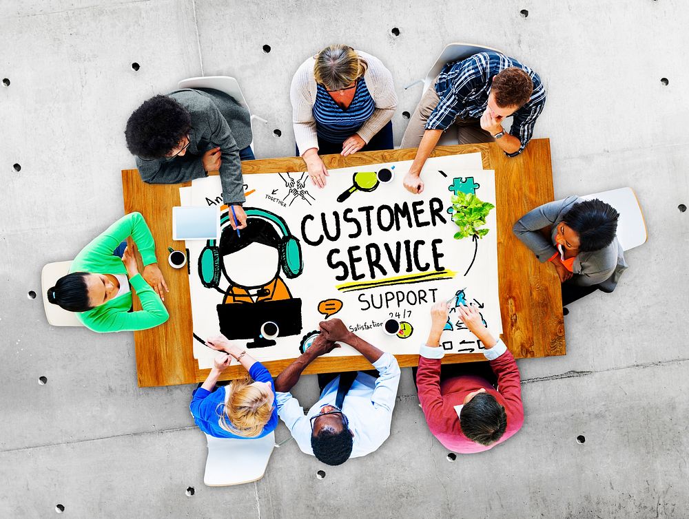 Customer Service Call Center Agent Care Concept