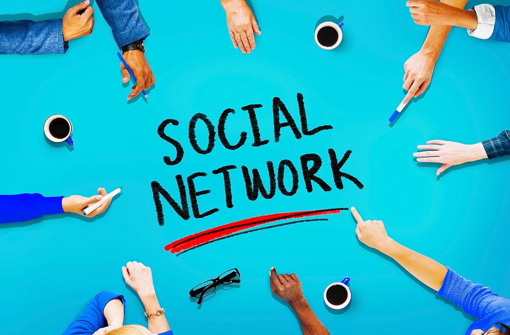Social Network Media Internet Online People Sharing Concept