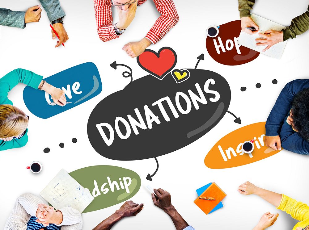 Donations Charity Volunteer Words Concept