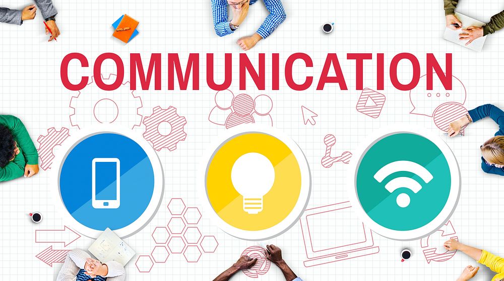 Technology Communication Icons Symbols Concept