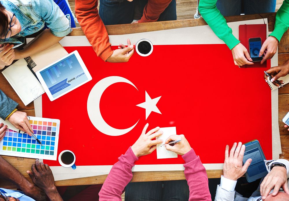 Turkey National Flag Business Team Meeting Concept