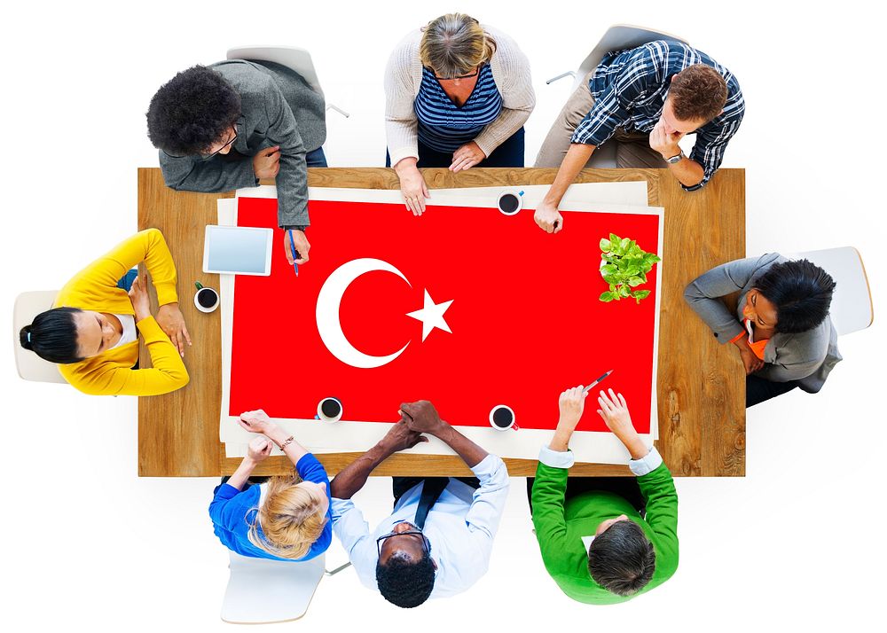 Turkey National Flag Business Team Meeting Concept