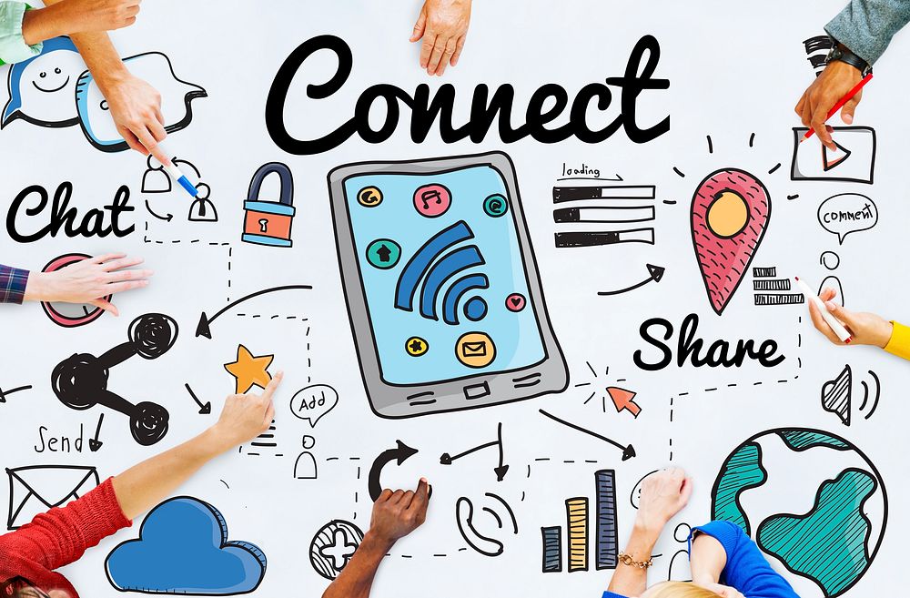 Connect Social Media Social Networking Concept