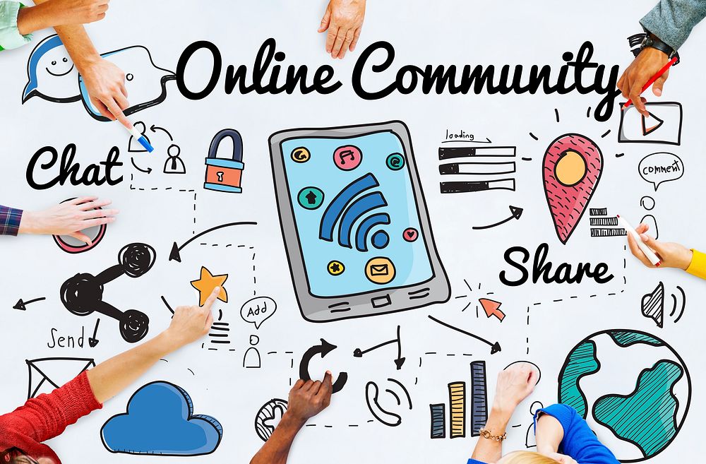Online Community Networking Connection Concept