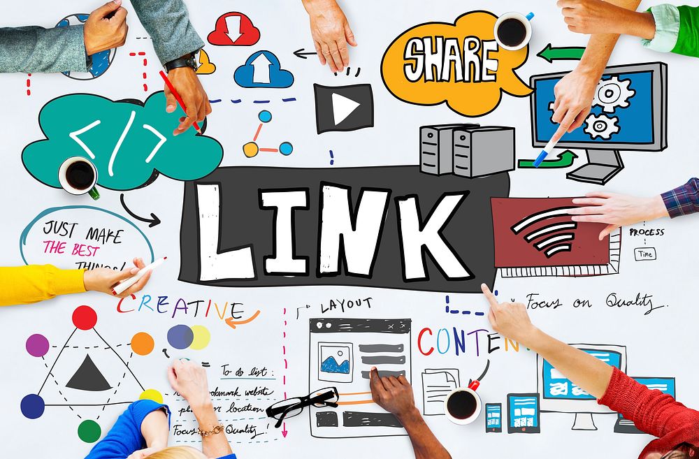 Link Network Hyperlink Internet Backlinks Online Concept
