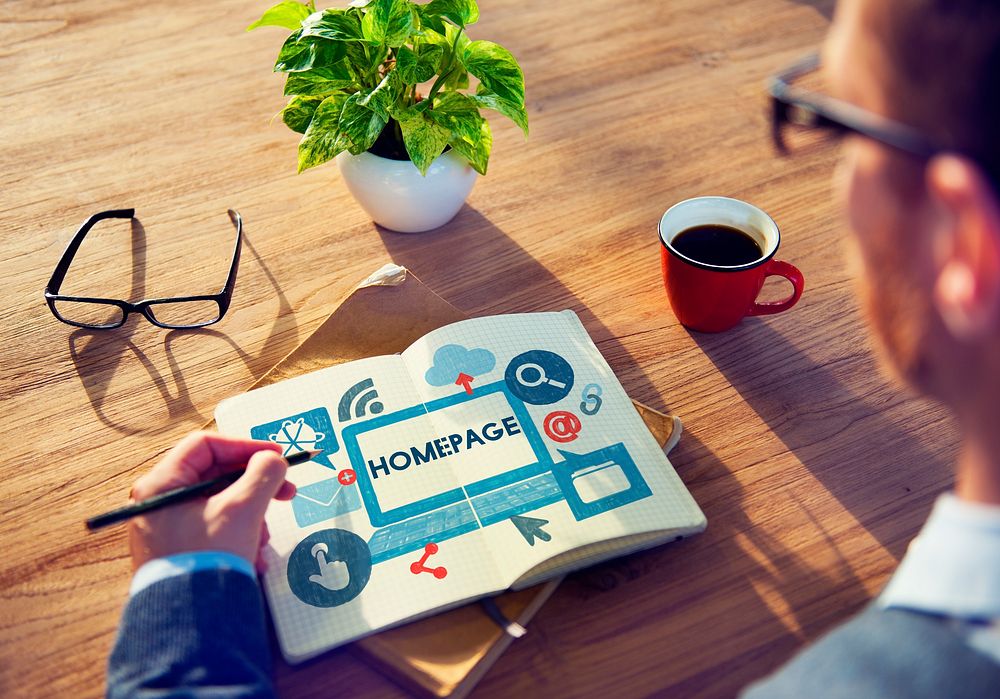Homepage Address Digital Technology Connection Concept