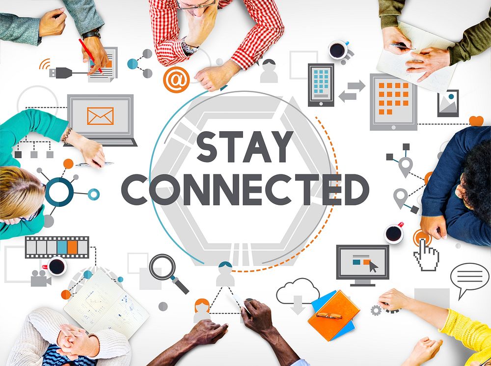 Stay Connected Social Media Technology Innovation Concept