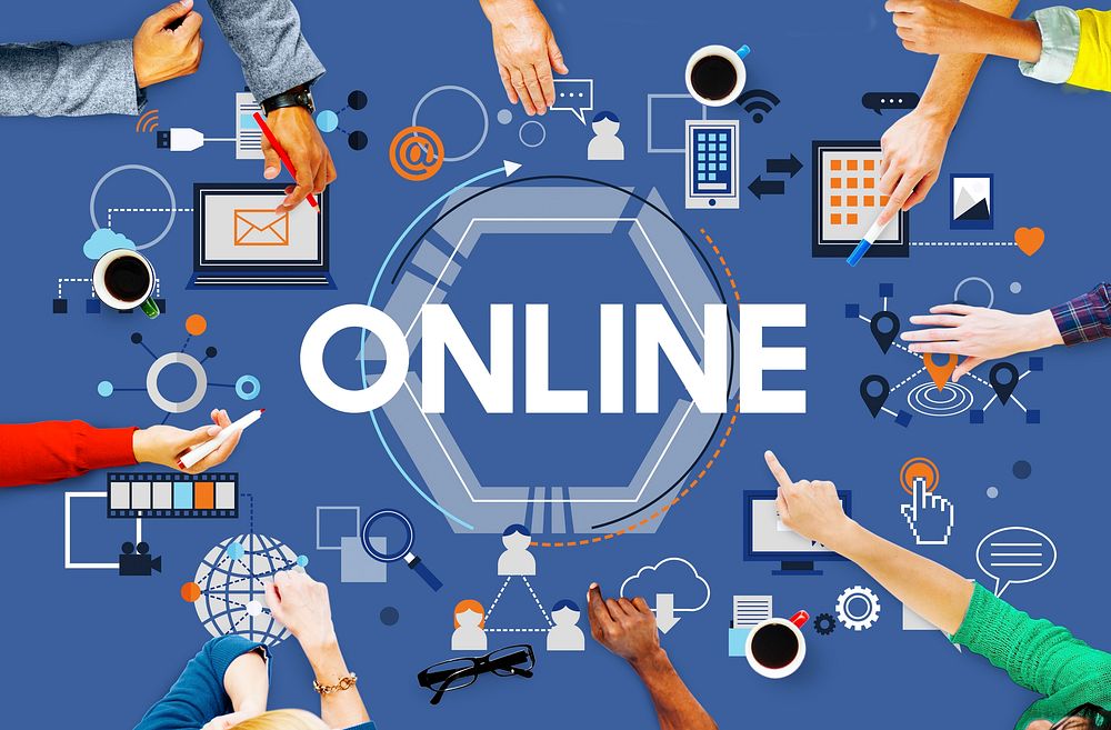Online Network Connection Social Media Website Concept