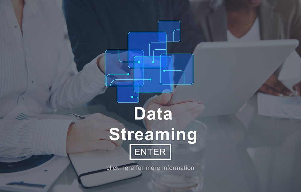 Data Streaming Online Technology Website Concept
