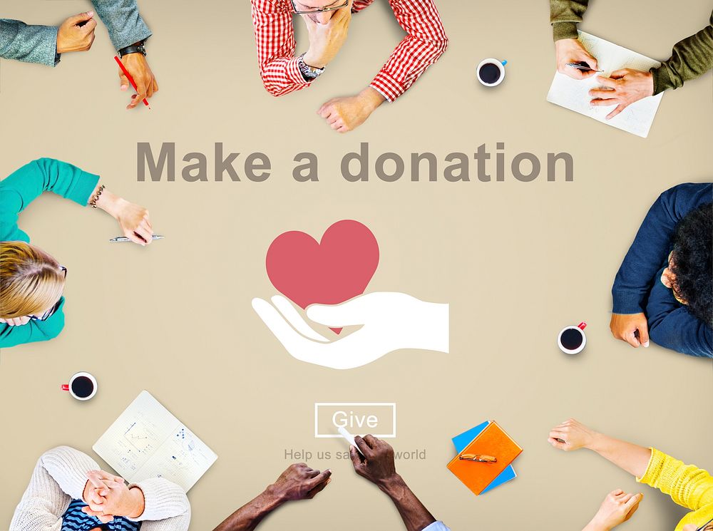 Make a Donation Helping Hands Charity Concept