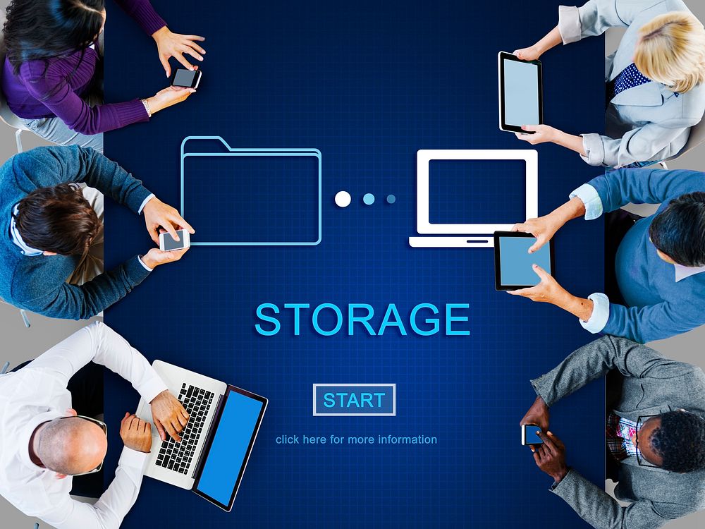 Storage Database Technology Computing Hardware Concept