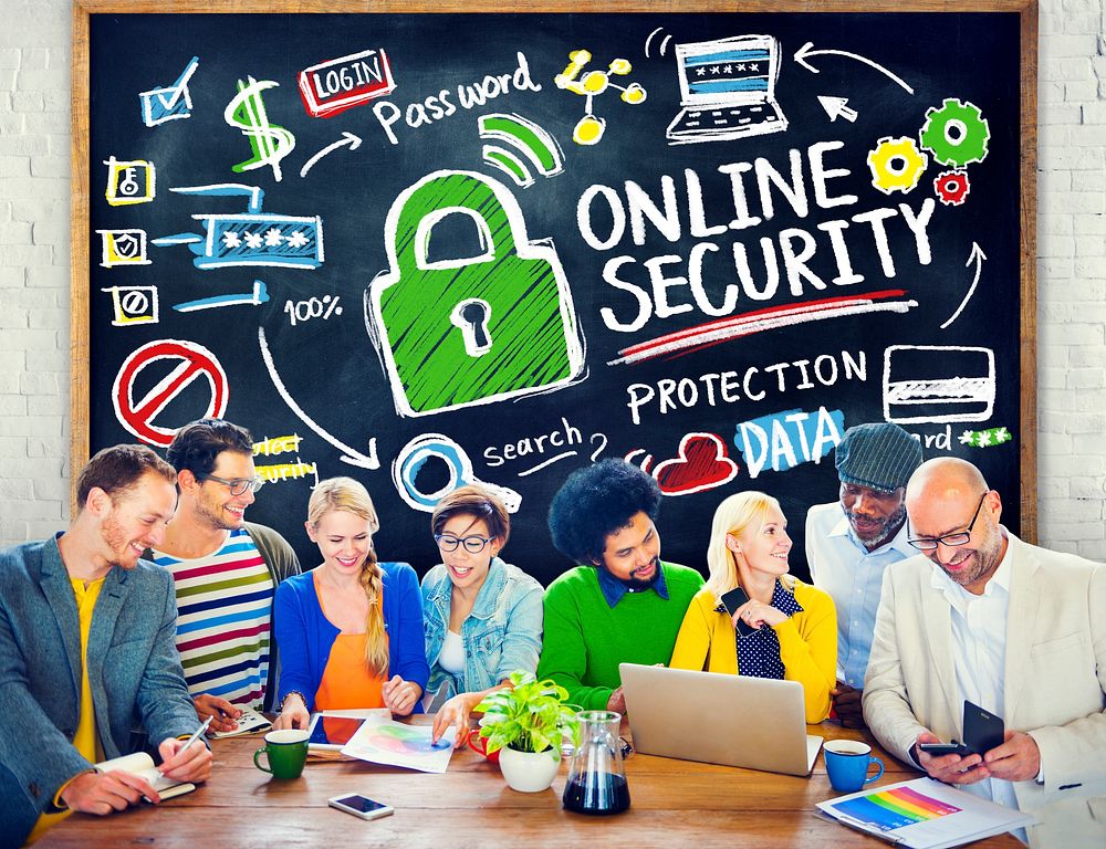Online Security Protection Internet Safety Learning Education Concept