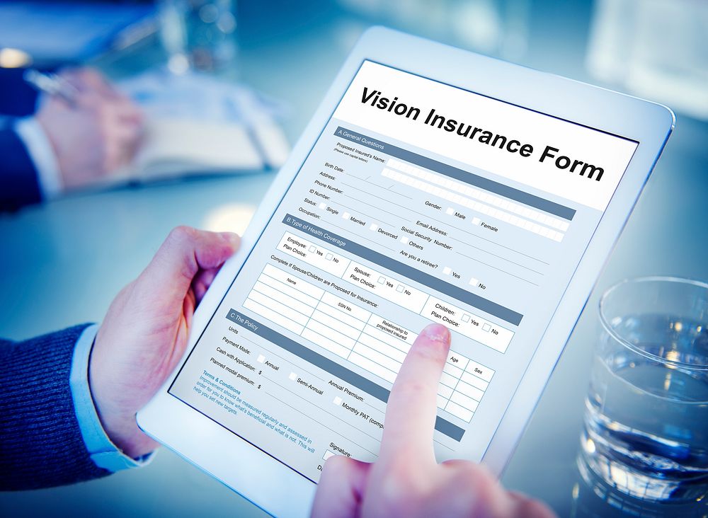 Vision Insurance Wellness Document Form Concept