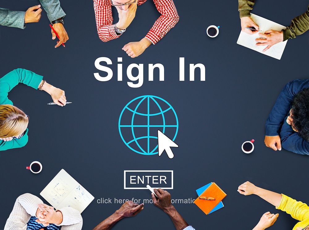 Sign In Registration Contact Subscribe Concept