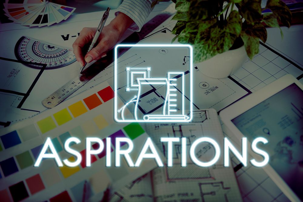 Aspirations Be Creative Thinking Draft Ideas Concept