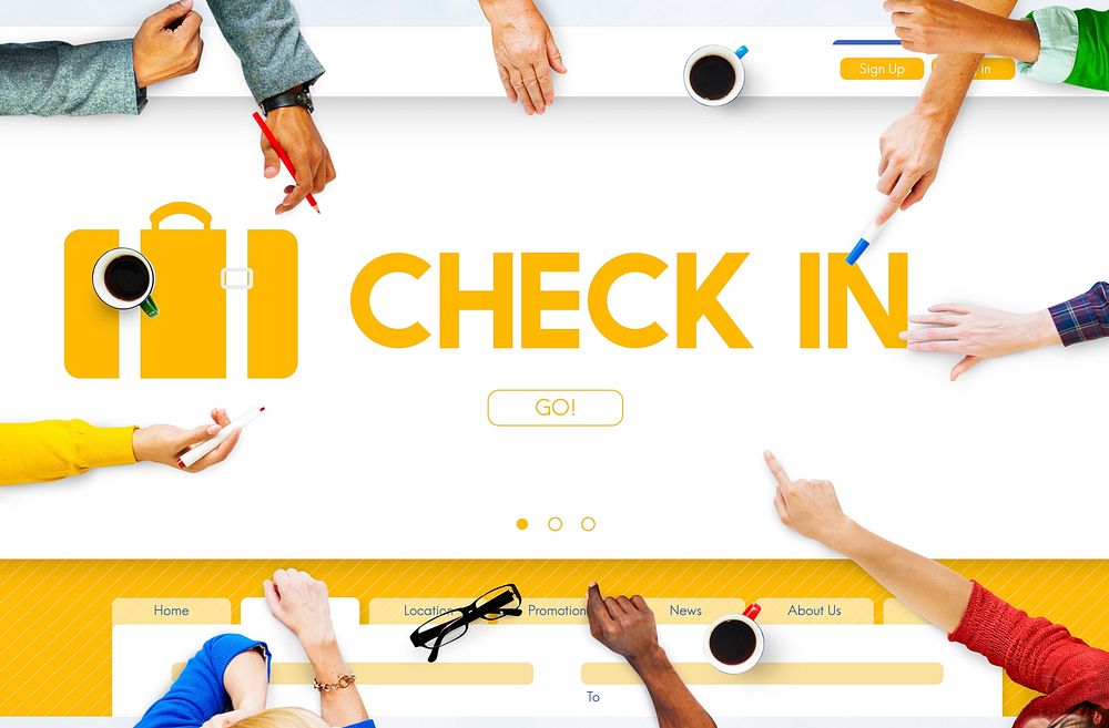 Check In Airport Flight Traveling Concept