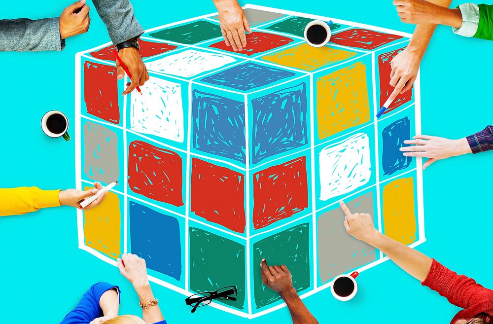 Puzzle Cube Game Cube Shape Intelligence Concept