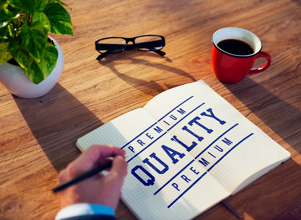 Premium Quality Standard Value Worth Graphic Concept