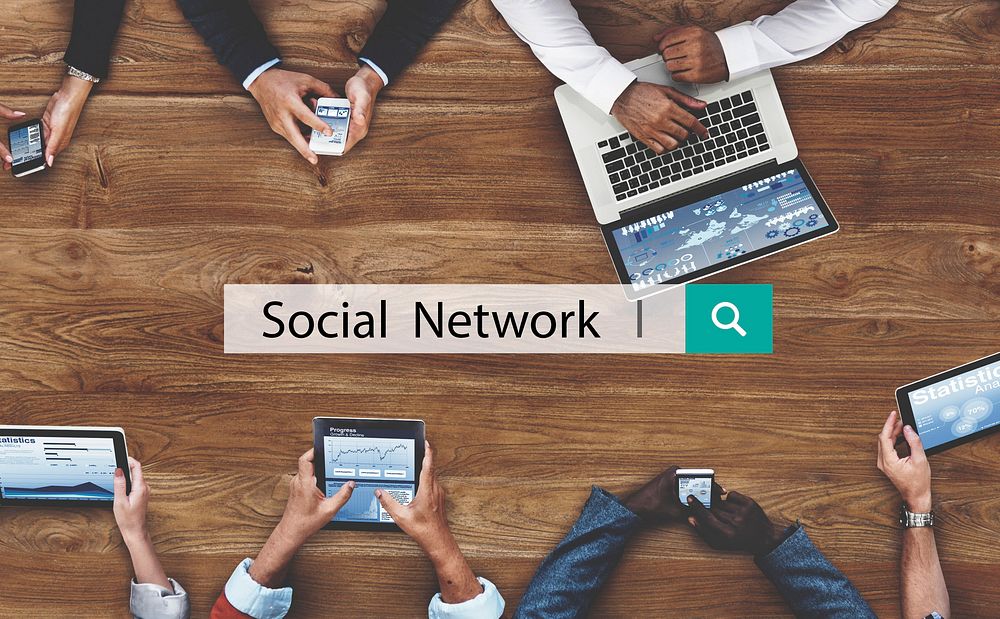 Social Network Communication Internet Sharing Concept