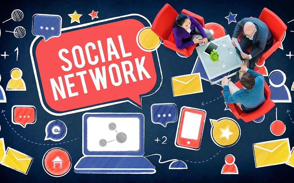 Social Network Media Communication Connection Concept
