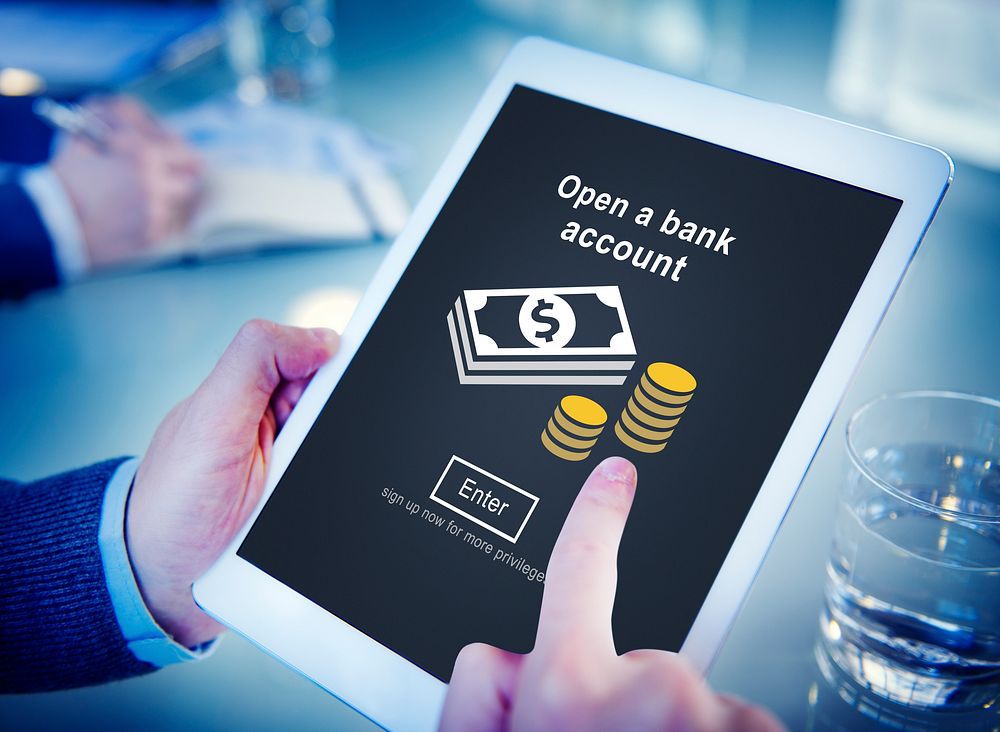 Open a Bank Account Banking Savings Financial Concept