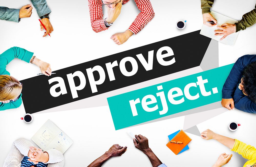 Approve Reject Cancelled Decision Selection Concept