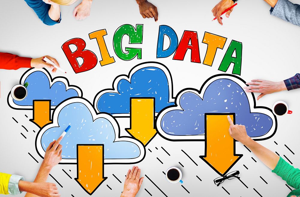 Big Data Storage Database Download Concept