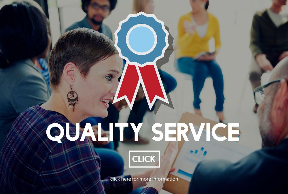 Quality Service Care Excellence Guarantee Rank Concept