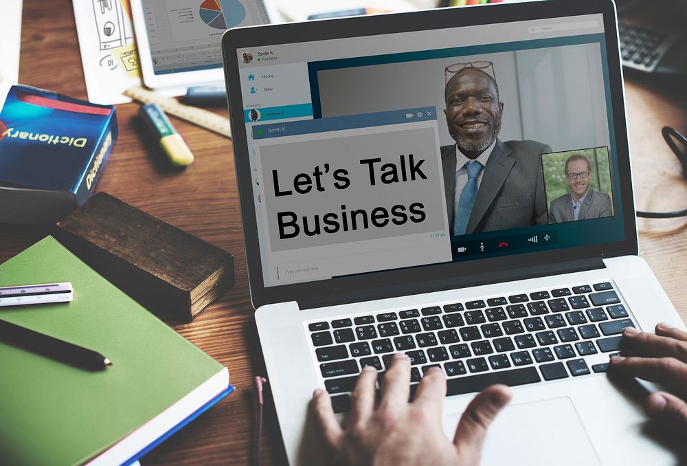 Let's Talk Business Trade Communication Concept
