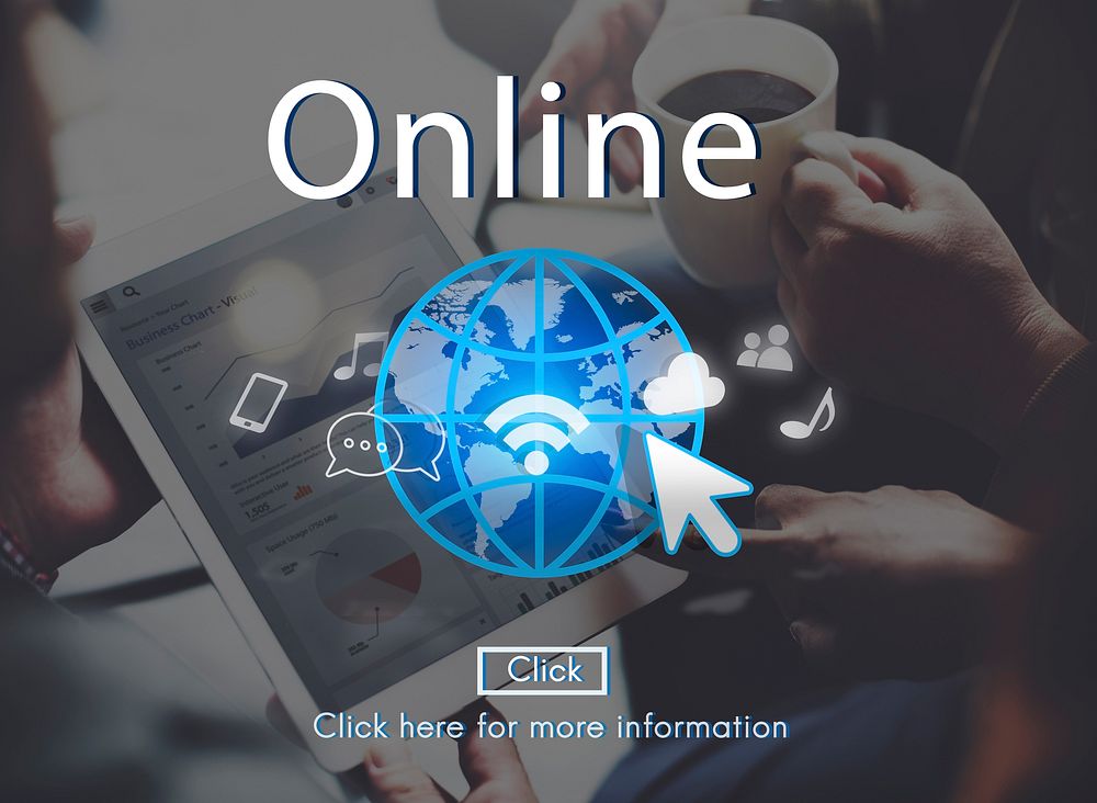 Online Connection Network Sharing Social Website Concept