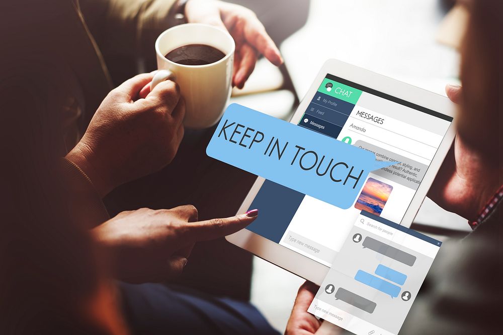 Keep in Touch Follow Communication Connect Concept