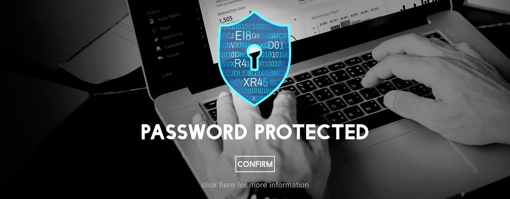 Password Protected Network Security Protection Concept