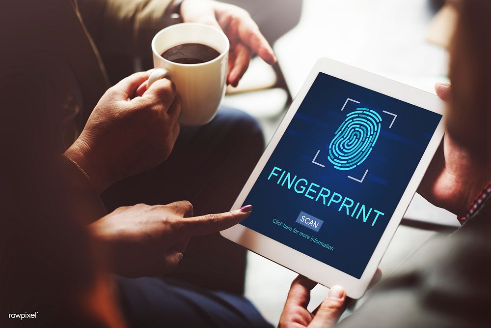Fingerprint Technology Futuristic Coding Digital Concept
