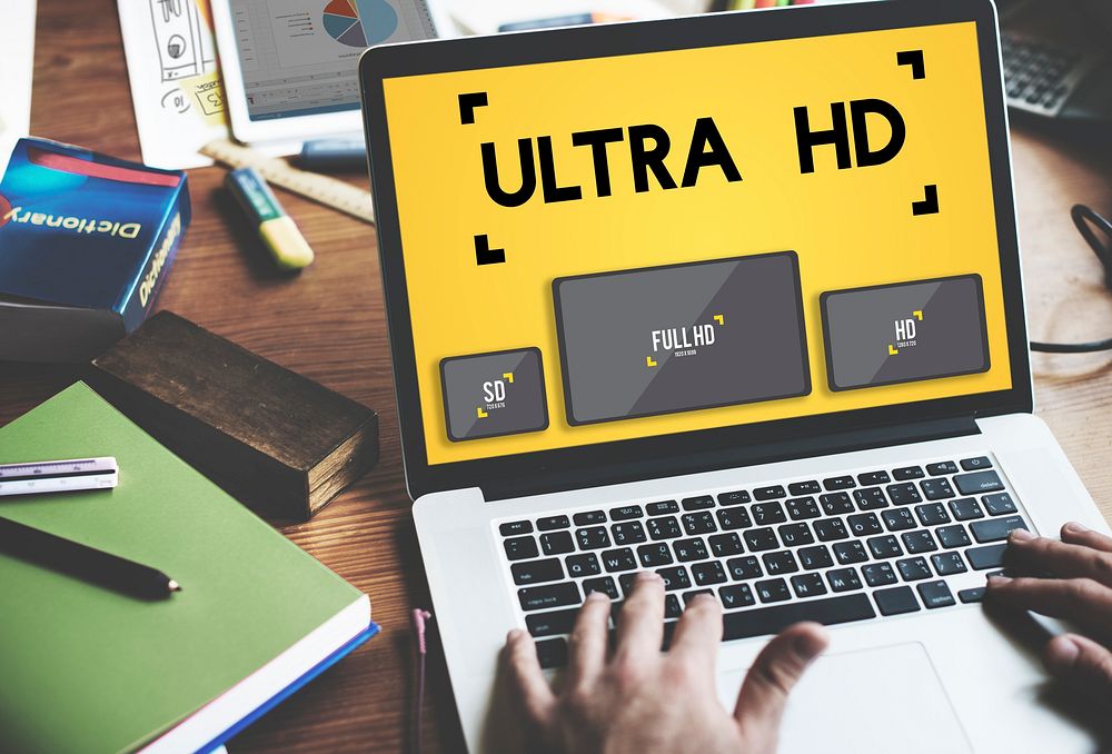 Ultra HD Definition Monitor Resolution Screen Concept