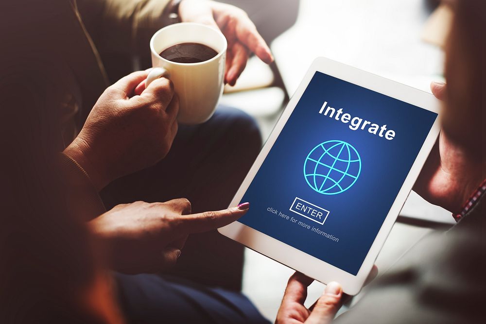 Integrate Combine Merge Online Web Concept