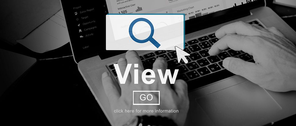 View Research Searching Information Concept