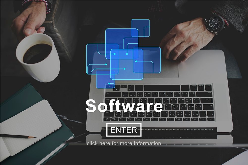 Software Development Program Technology Data Concept