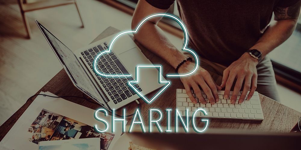 Sharing Storage Netwroking Download Concept