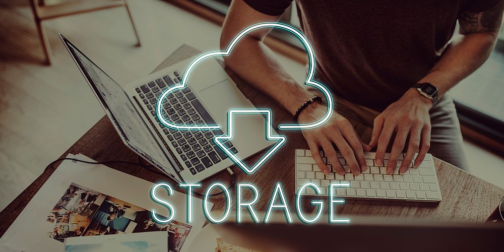 Sharing Storage Netwroking Download Concept
