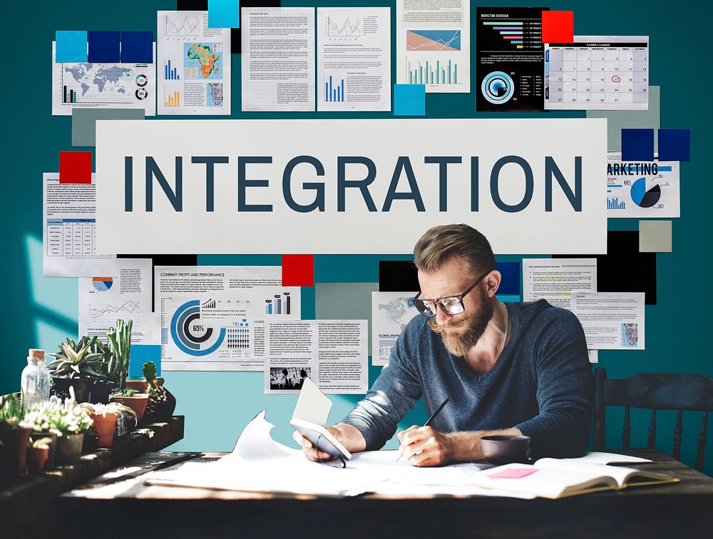 Integration Combine Blend Merge Togetherness Concept